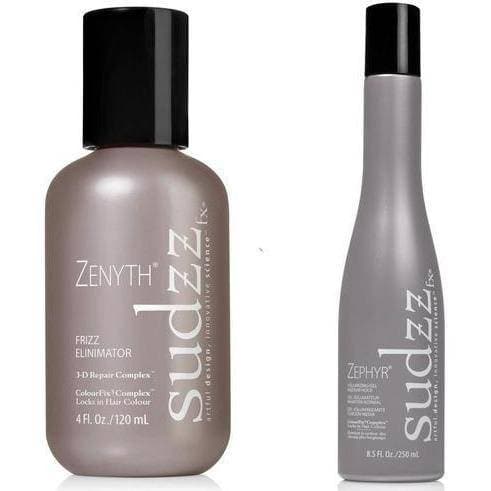 SudzzFx Zenyth and Zephyr Combo Frizz Eliminator 4 oz and Volumizer 8 oz